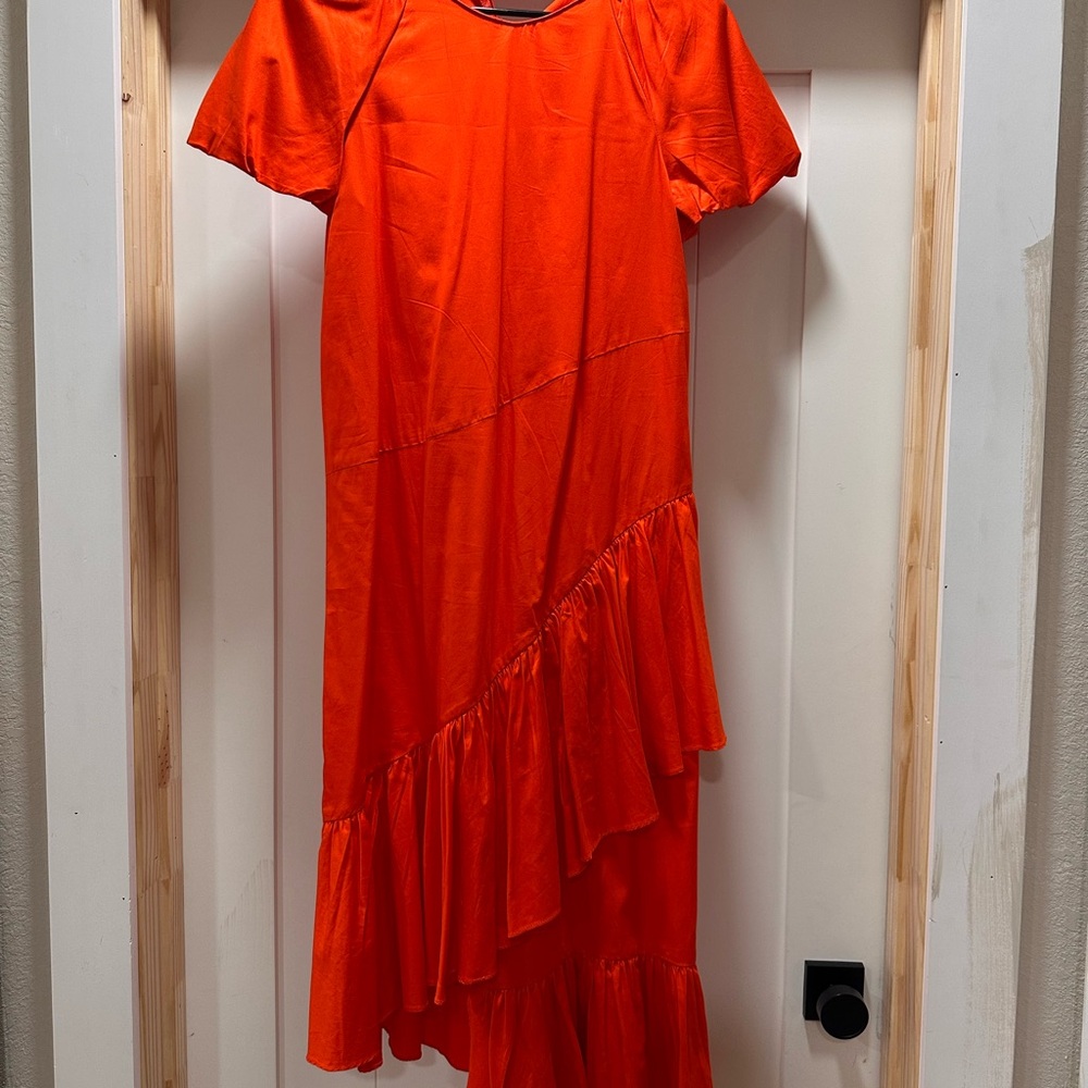 Zara Bold Orange Dress